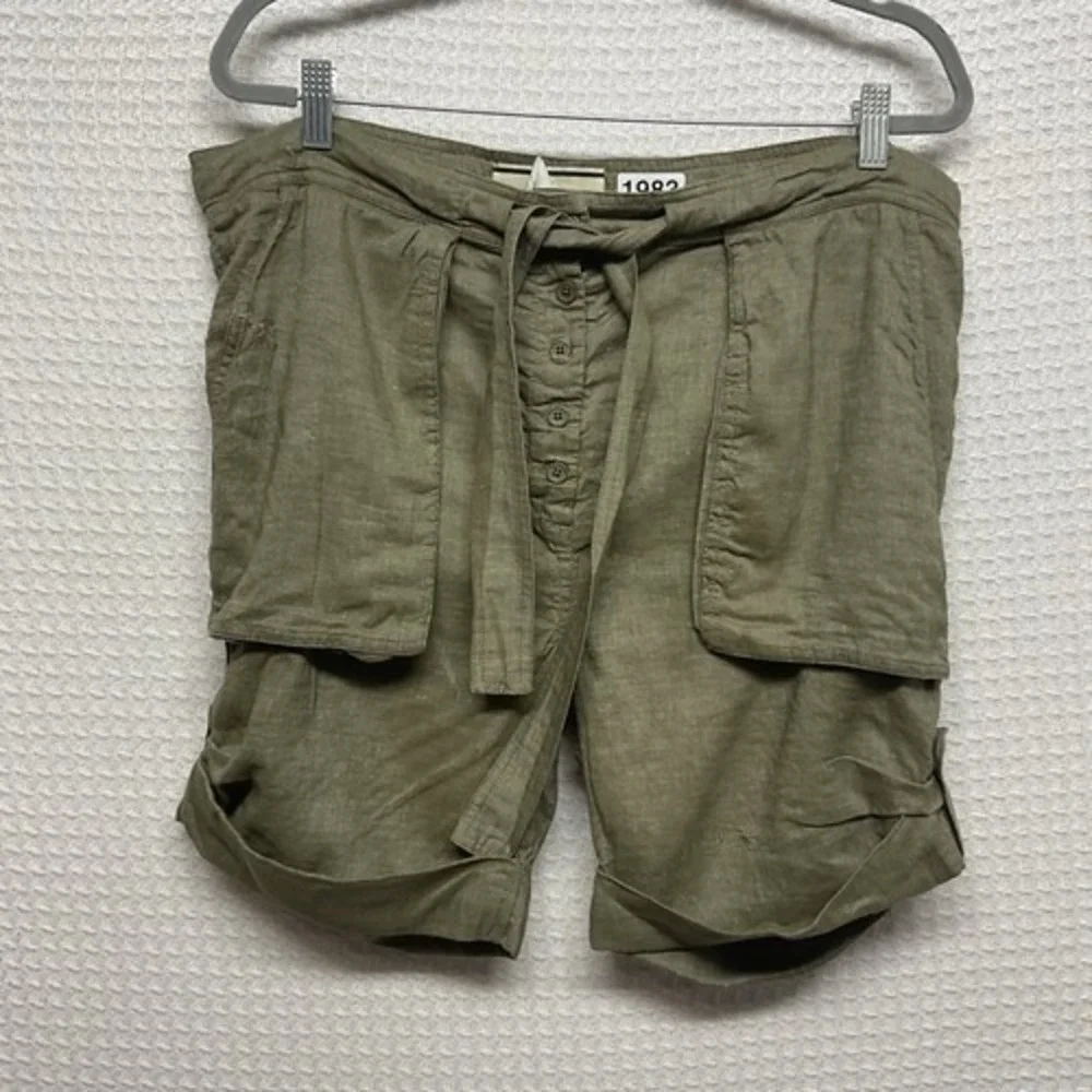 By Malene Birger Olive High Waisted Tie Belt Button Cargo‎ Shorts Women 38 China